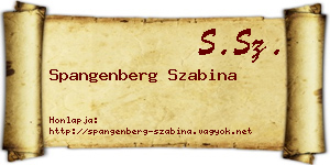 Spangenberg Szabina névjegykártya